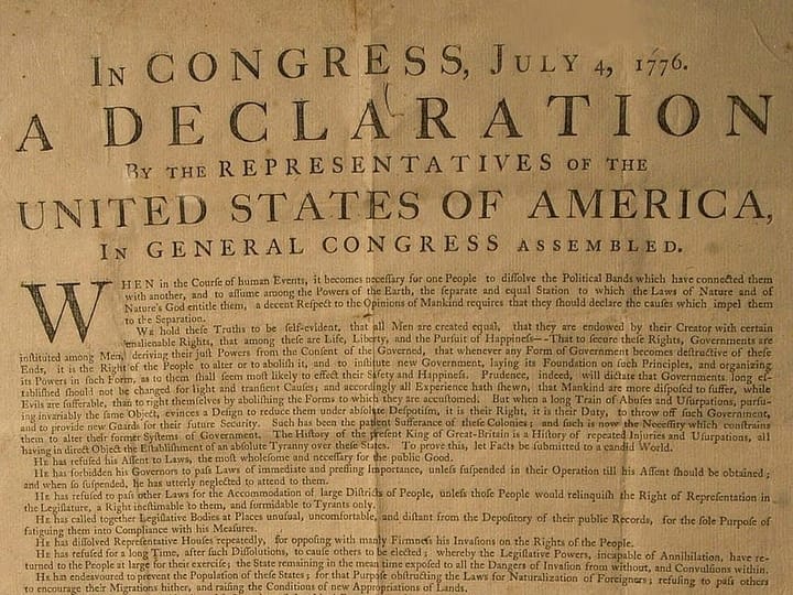 Adapting the Declaration of Independence for our Present, Perilous Times